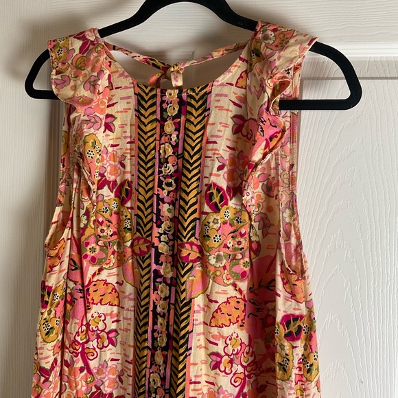 Free People Summer in Tulum Linen Blend Floral Tunic Top - Size Medium - Picture 3 of 11